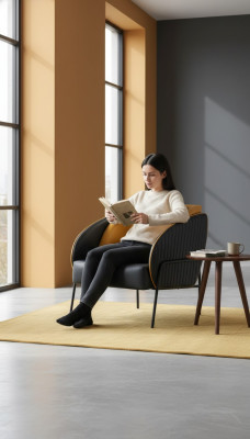 Kantoorstoel in moderne stijl, ontworpen voor de stoffering van textielmeubels.