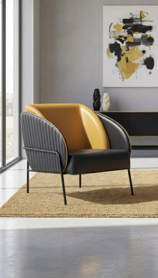 Kantoorstoel in moderne stijl, ontworpen voor de stoffering van textielmeubels.