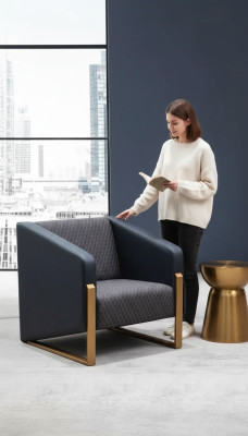 Ontwerp fauteuil Luxe werkruimte kantoor meubilair Stof Modern Nieuw
