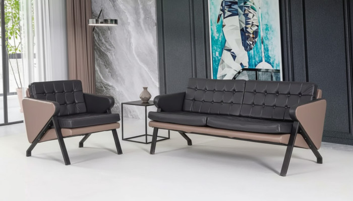 Moderne bankstel Luxe tweezits stoel bekleding ontwerpassortiment meubilair