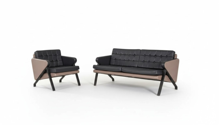 Moderne bankstel Luxe tweezits stoel bekleding ontwerpassortiment meubilair