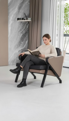 Moderne fauteuil kantoor stof meubels gestoffeerd stofontwerp nieuw
