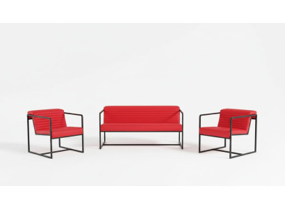 Zitbank stoffen tweezits bank fauteuil stoffering kantoorinrichting