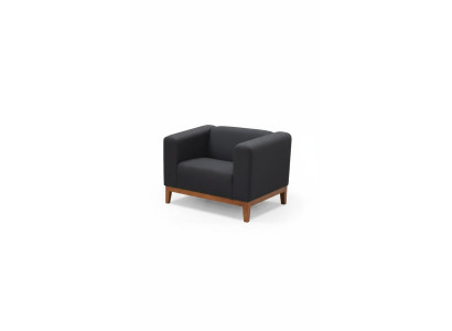 Werkkamer Zwarte Fauteuil Luxe Zitkussen Stof Textiel Meubels 92x77x65
