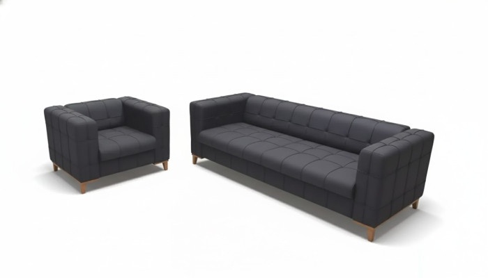 Bankstel bankstel luxe bankstel driepersoons fauteuil textiel