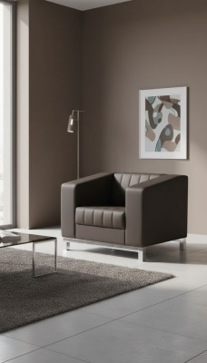 Grijze fauteuil kantoormeubilair zitbekleding gestoffeerde stoel textiel werkkamer leunstoel.