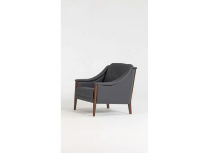 Fauteuil voor thuiskantoor Grijze gestoffeerde fauteuil Zitmeubels Textiel Modern Ontwerper
