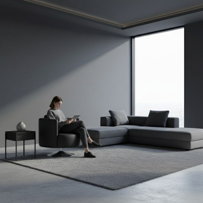 Kantoormeubelen Stoel Luxe Zwart Stoel Bekleding Textiel Modern Ontwerp Fauteuil