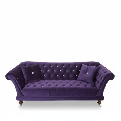 Chesterfield 3-zits Elegant Bankstellen Textiel Bank Luxe Blauwe Bank