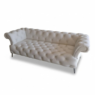 Chesterfield Bank 3-zits Luxe Bank Kunstleer Banken Wit Leren Bank