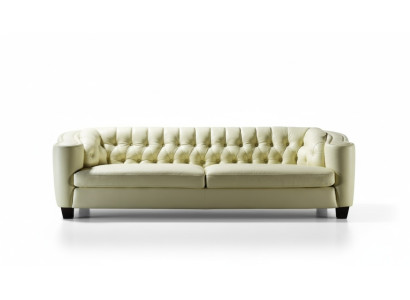Luxe Chesterfield Bank 4-zits kunstleren bank Wit Bankstellen Modern