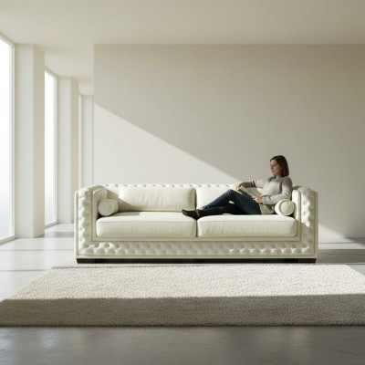 Chesterfield leren bankstel Bank 3-zits bankstellen Bankstellen Chesterfield leer
