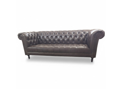 Bankstel 4-zits Chesterfield bank Luxe 245cm leren bank Bankstel meubels
