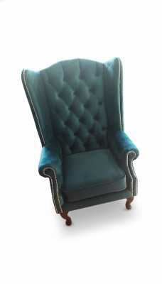 Ohrensessel Chesterfield Fluweel Eenpersoons Luxe Stoel Bank Bank 