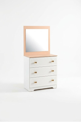 Dressoir met spiegelconsole tafel meubels wit modern in de slaapkamer.