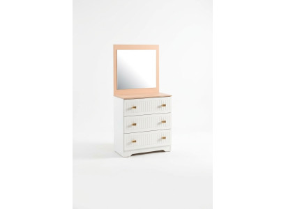 Dressoir met spiegelconsole tafel meubels wit modern in de slaapkamer.