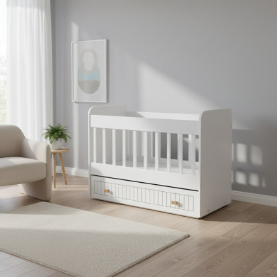 Babybed kinderbed bed set lade wit in stijl voor kinderkamer