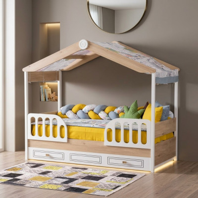 Kinder bedden hout slaapkamer appartement meubels nieuw bed tienerkamer