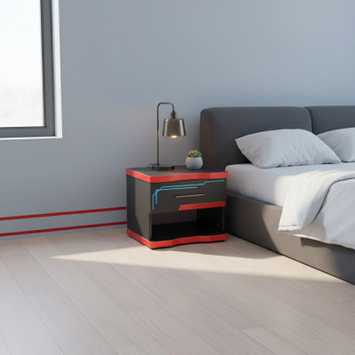 Moderne nachtkastje zwart Ontwerp nachtkastje in kinderkamer nieuwe meubels