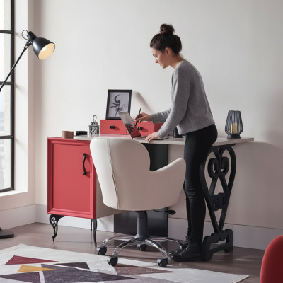 Secretaris bureau tafel 130x32x58 Schrijftafels Tafels Meubels Hout Computer