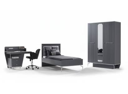 Ontwerp tienerkamer slaapkamer set kast bed bureau 3-delig.