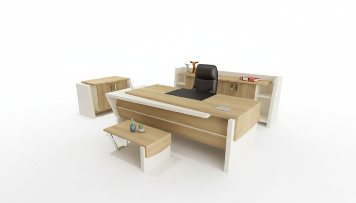 Bureau salontafel archiefkast dressoir modern bruin hout