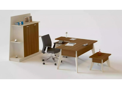 Hoekbureau tafel archiefkast salontafel kast meubels kantoor 3-delige.