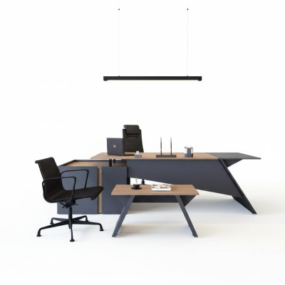 Luxe kantoormeubilair inrichting bureau salontafel archiefkast Set 3-delig