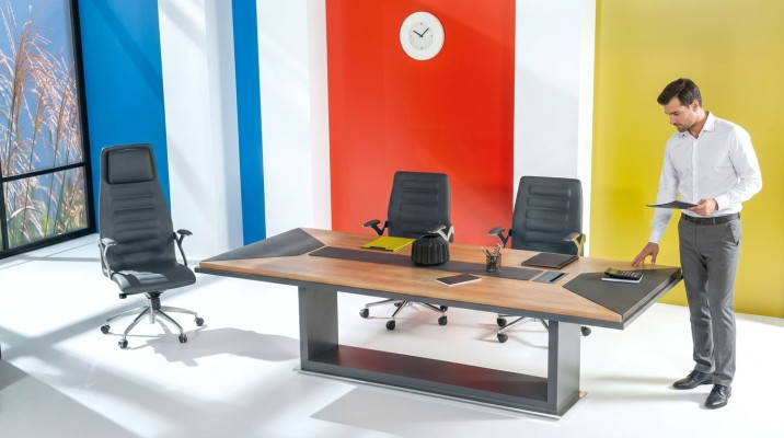 Comfortabele stijlvolle vergadertafel Schrijftafel Kantoor meubels Hout