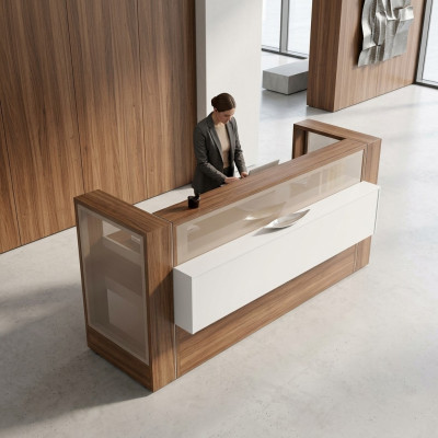 Receptie ontvangstdesk tafel meubels balie praktijk kantoor hotel