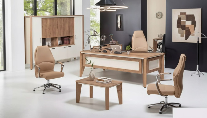Kantoormeubilair Inrichting Bureau Archiefkast Salontafel Tafel Kast 3-dlg.