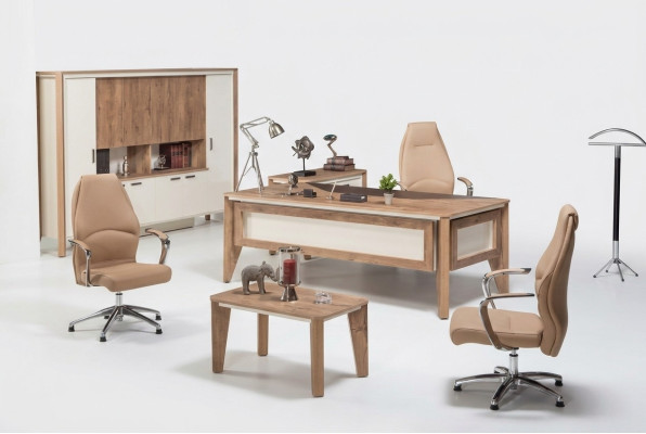 Kantoormeubilair Inrichting Bureau Archiefkast Salontafel Tafel Kast 3-dlg.