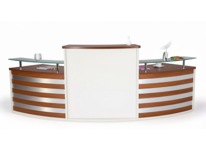 Esthetische en comfortabele receptiebalie in klassiek design.