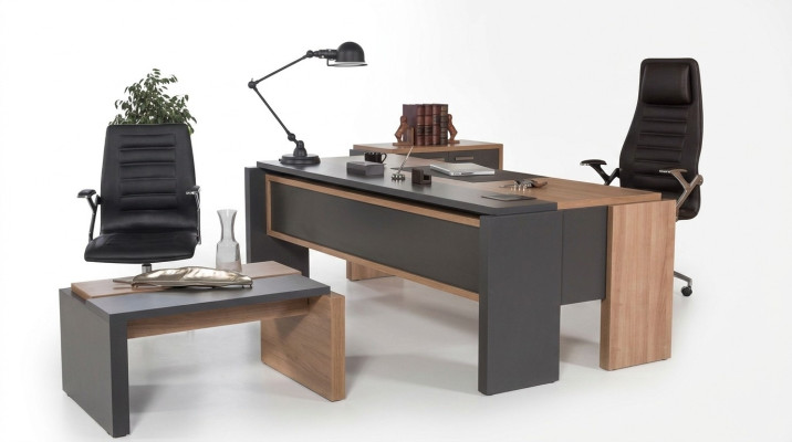 Luxe bureau tafel hout design kantoorinrichting meubels 206x102cm