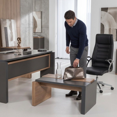 Moderne luxe salontafel Bruine kantoortafel Ontwerper houten meubels
