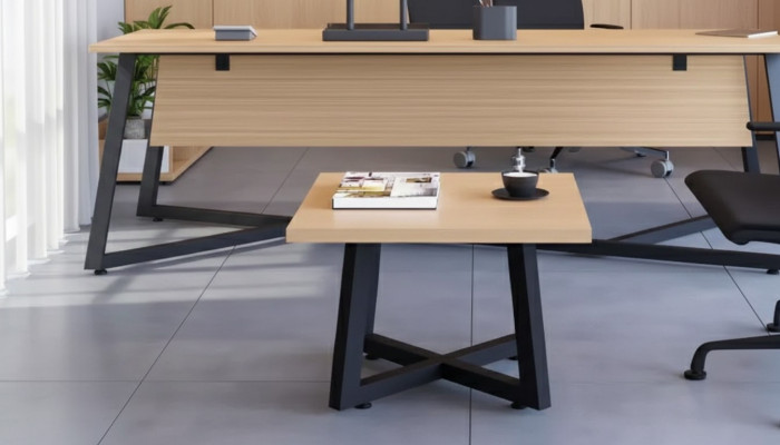 Ontwerper salontafel Luxe bruine bijzettafel Kantoor houten meubels Stijlvol