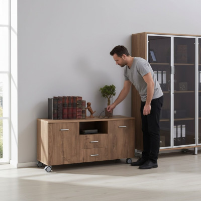 Ontwerper luxe ladekast kantoormeubelen houten kast console thuiskantoor.