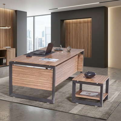 Bruine Vierkante Salontafel Luxe Houten Meubelen Woonkamerontwerp