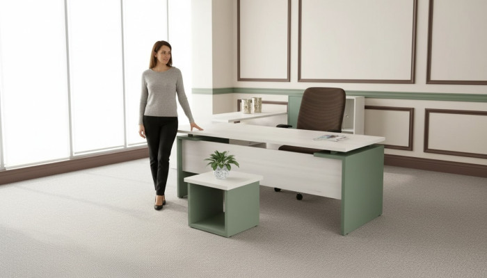 Klassiek wit designer luxe bureau houten meubels thuiskantoor