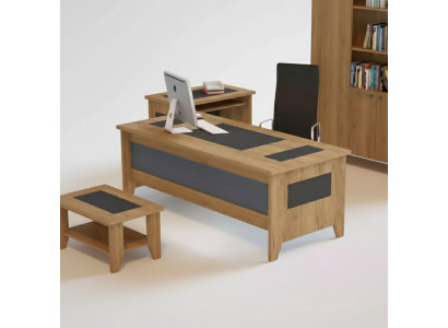 Moderne bruine bureau Luxe uitschuifbare meubels Hout kantoor Nieuw