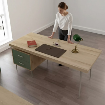 Moderne ontwerper bruine luxe bureau kantoormeubelen houten tafels nieuw