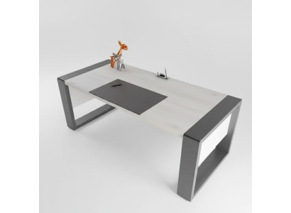 Moderne witte bureau ontwerper kantoormeubels houten tafel thuiskantoor