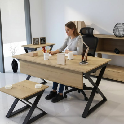 Moderne lichtbruine houten tafel Werktafels Kantoor meubels Designer bureau
