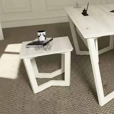 Witte moderne salontafel Houten meubels Exclusieve stijl van de werkkamer Tafel