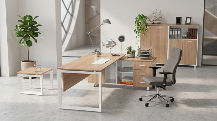 Kantoor meubels bureau archiefkast salontafel 4-delig set inrichting