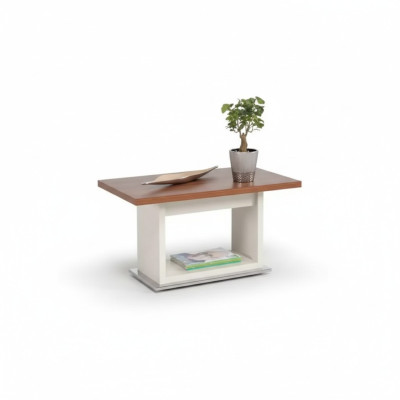 Bruine salontafel houten tafel met rek bruin exclusieve woonkamer meubels