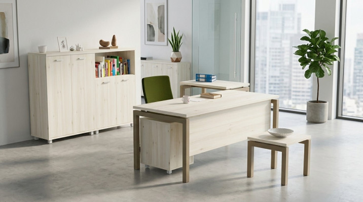Kantoormeubelen bureau ladekast console tafel salontafel 2x archiefkast