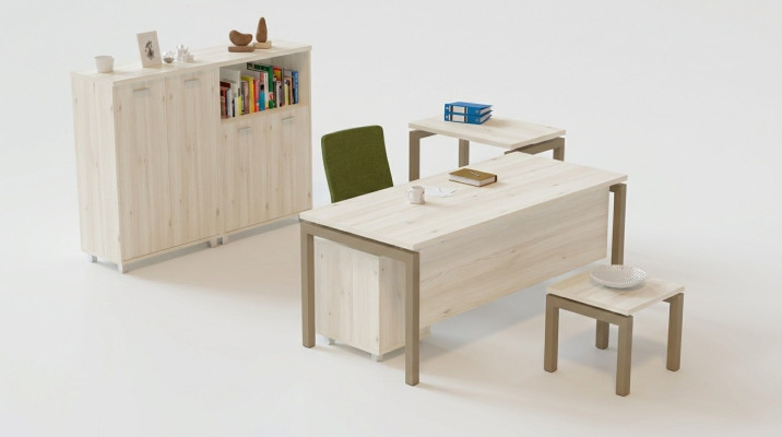 Kantoormeubelen bureau ladekast console tafel salontafel 2x archiefkast