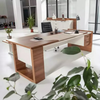 Moderne bureau Luxe kantoormeubilair Bruin hout Laden Exclusief