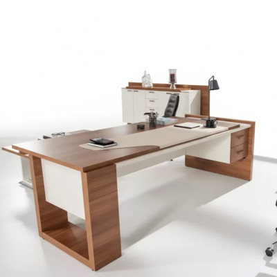 Moderne bureau Luxe kantoormeubilair Bruin hout Laden Exclusief